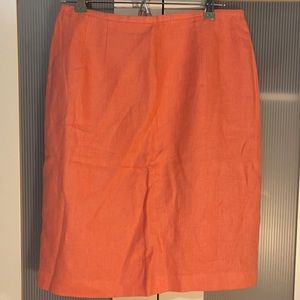 - Irish Linen Skirt With Back Slit